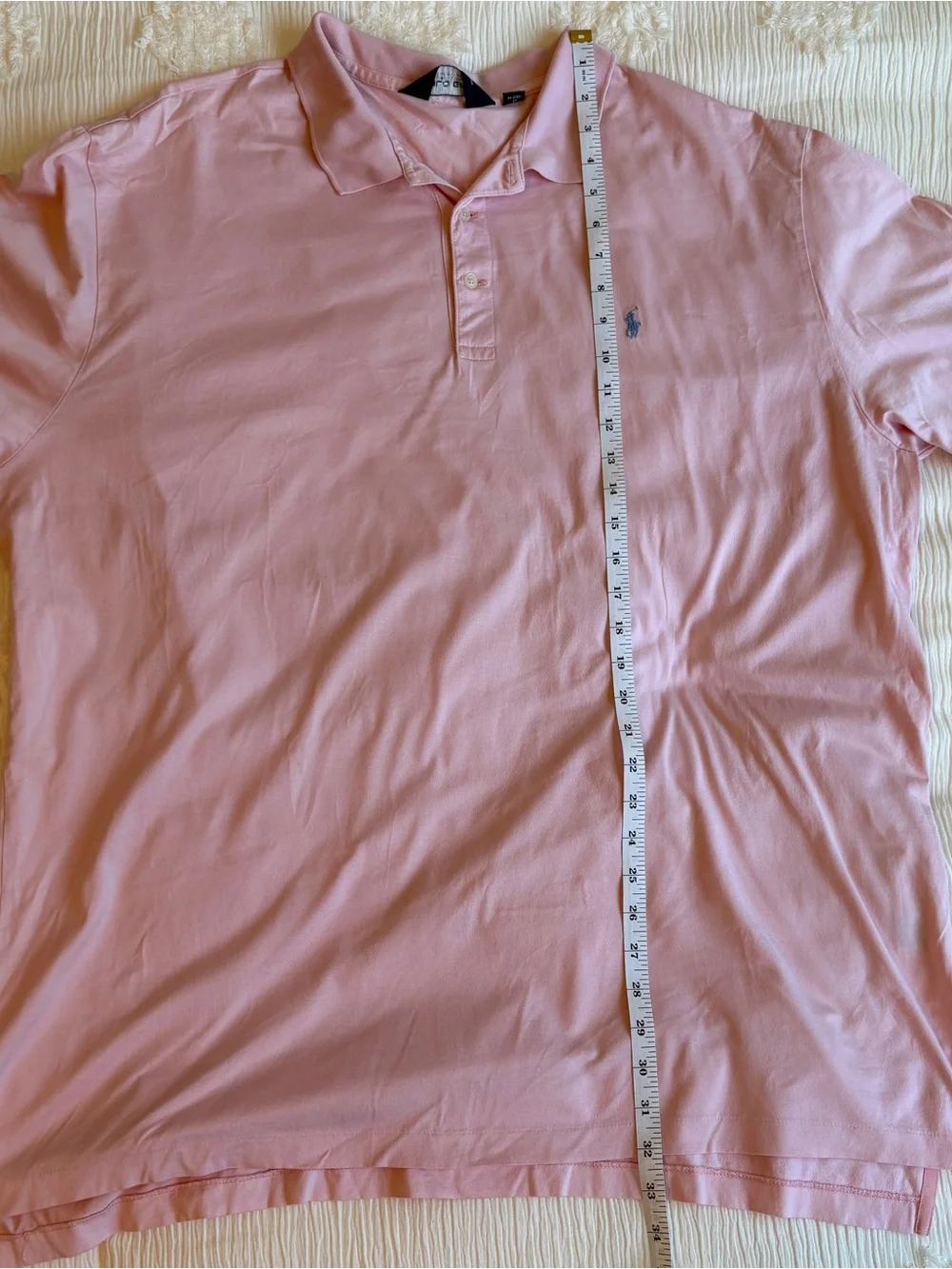 Ralph Lauren Shirt Men XXL Classic Fit Short Sleeve Pink Pony Logo